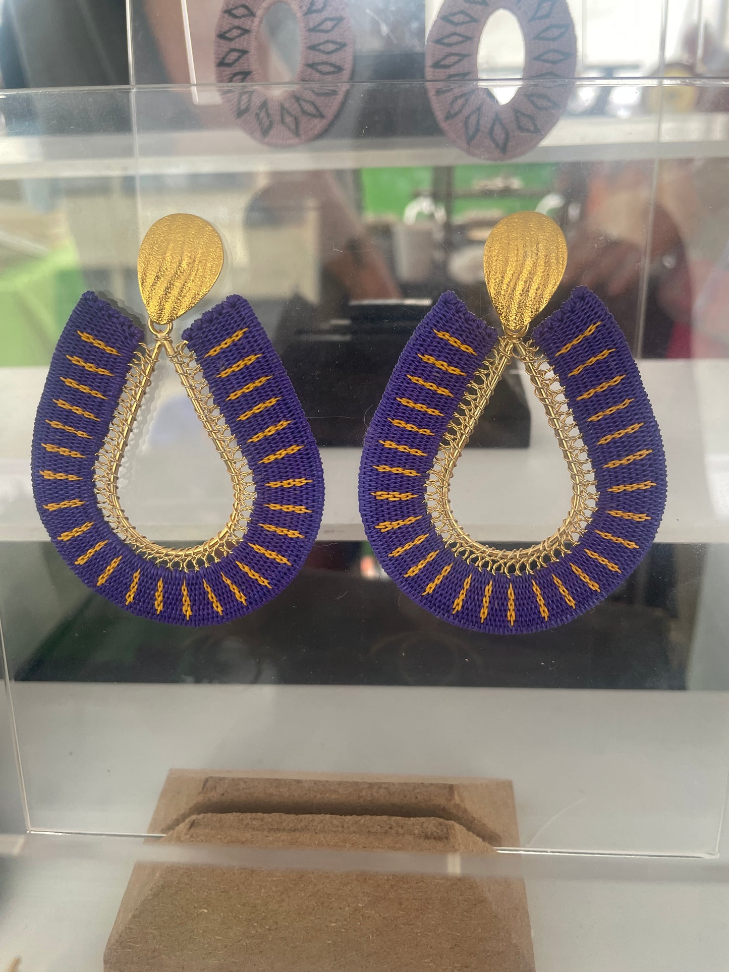 Werregue earrings with gold filled accessories